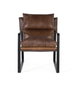 GINER Y COLOMER Fauteuil en cuir vert et métal